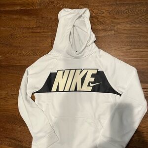 Nike White and Black Kids Hoodie